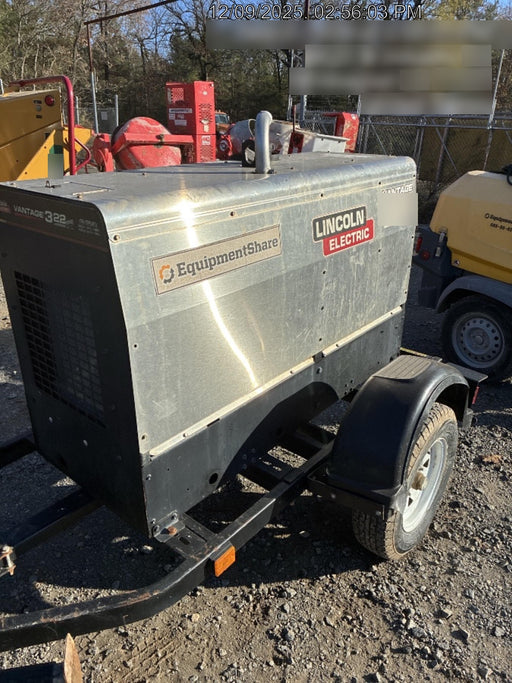 2018 Lincoln Electric Vantage 322 Lincoln Vantage 322 Welder Ready Pak 3 - Vantage 322, Trailer, Fender and light kit, Cable rack
