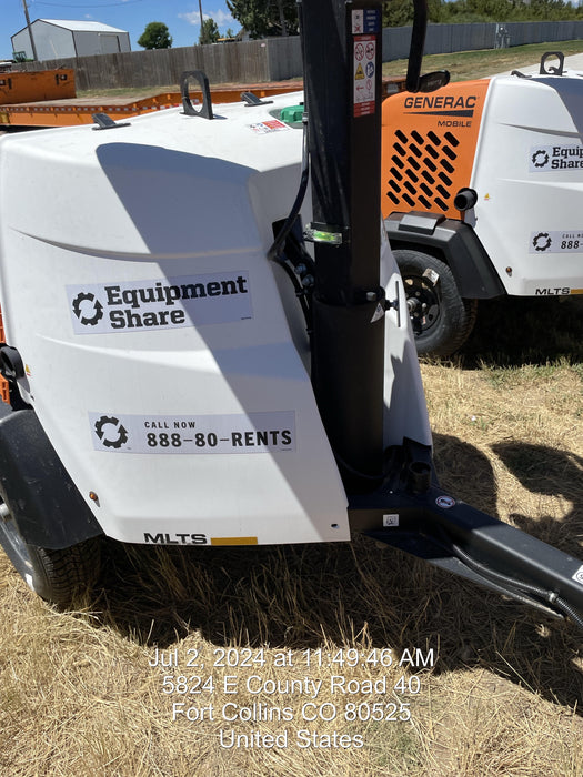 2024 Generac MLT2 Diesel, Flex Switch 120V Input, Powerzone Controller, 
(4) 320W LED Lights, 4kW Generator, 39.9 Gal Fuel Tank, 2" Ball, T3