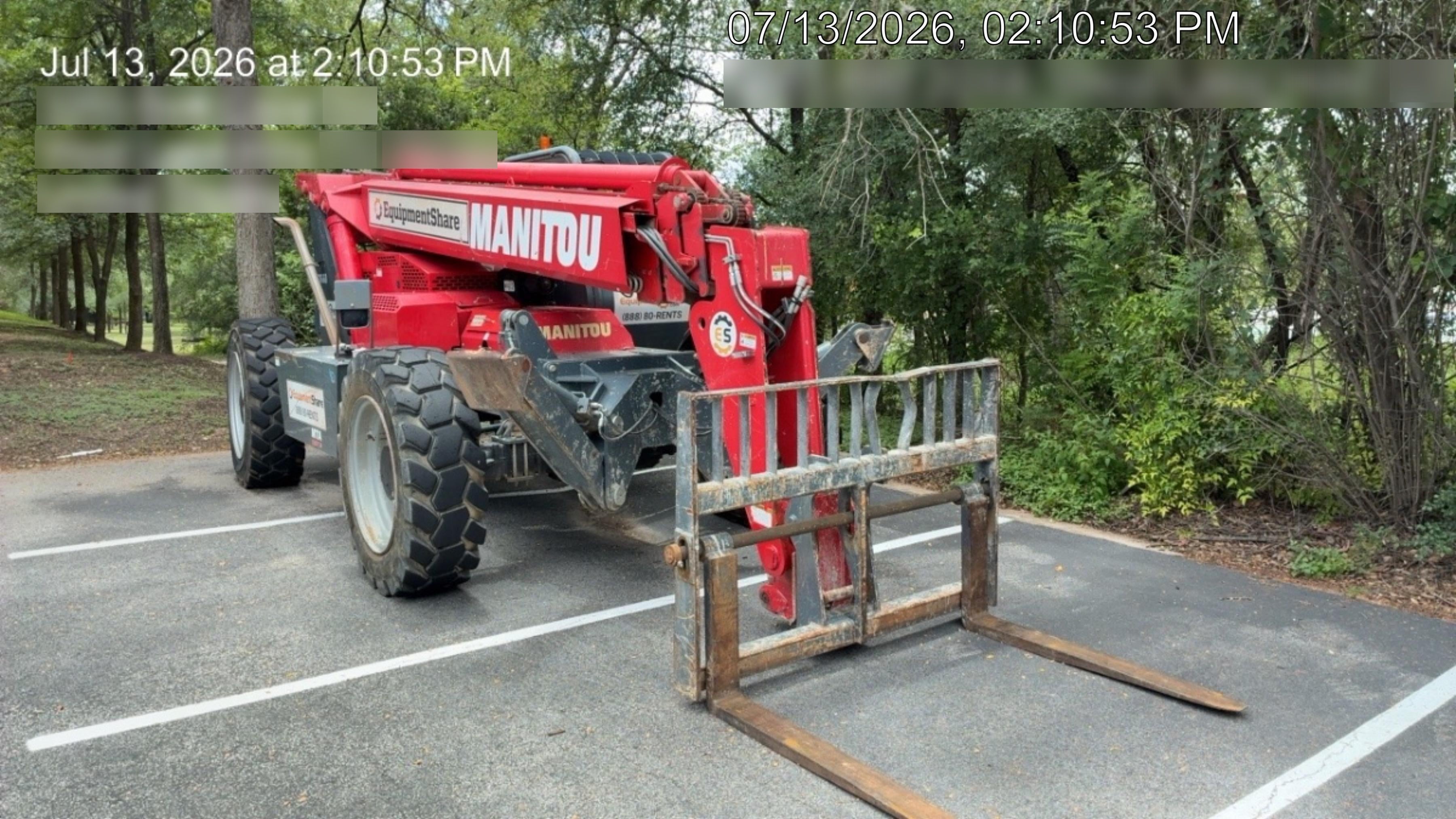 2018 Manitou MTA10055 MTA10055 - 74 HP T4, Canopy, Worklights/Strobe, Beacon, 66" Carriage, 60" Forks, Solid Tires, Lift Hook, Aux Hydraulics