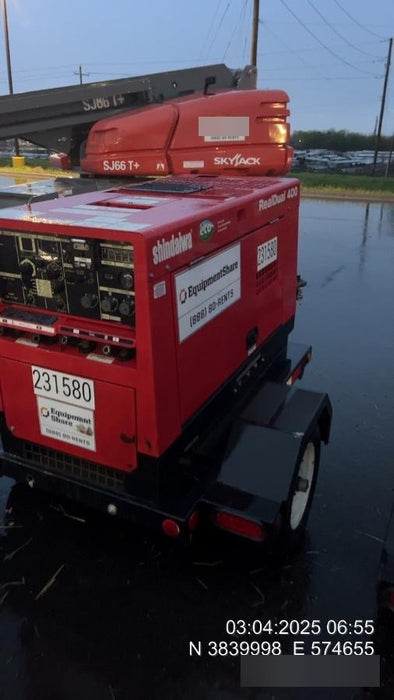 2022 Shindaiwa DGW400MDL Kubota D902 Engine, 23 HP, Dual Op Welder, Wire, Arc, Droop Stick, Tig, and CC Stick Functionality, Simulphase, 3 Phase and 1 Phase Gen Output, Single Axle NB Trlr, Slr Trckl Chrg 12V 12W, Fire Ext