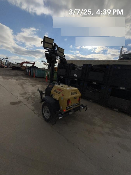 2020 Allmand NLV3GR (4) LED Light Fixture 350W, 23' Vertical Mast, 3kW Prime, Towable, Deep Sea L401, Leveling Jacks, Yanmar T4F 5.8hp