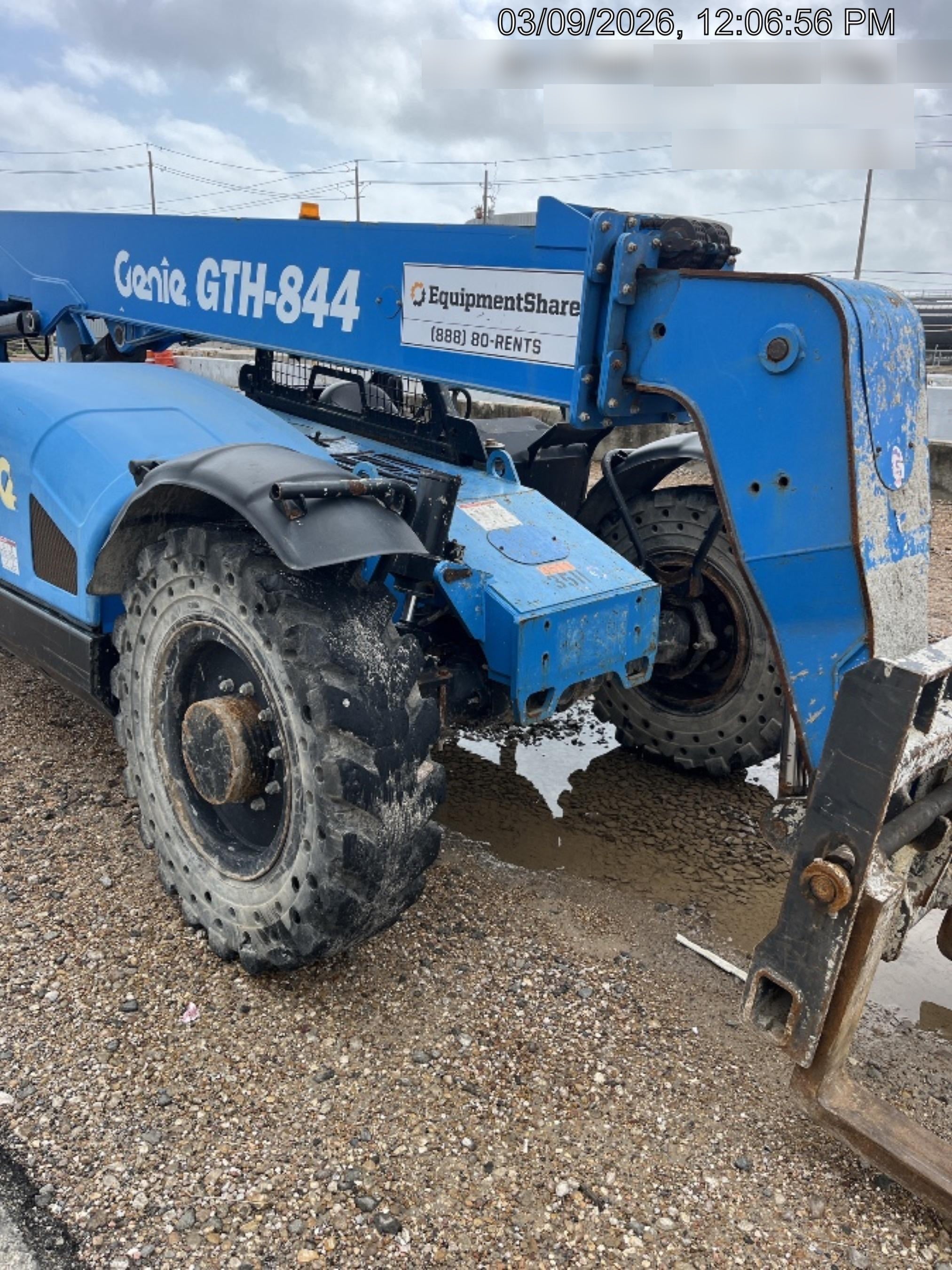 2017 Genie GTH-844 Diesel Engine, Solid Tires, 60" Carriage, Open ROPS