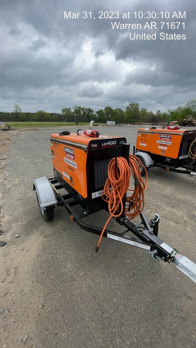 2022 Lincoln Electric LE400 Kubota V1505, Trlr, Cable Rack, Light Kit, ES Decals, T3