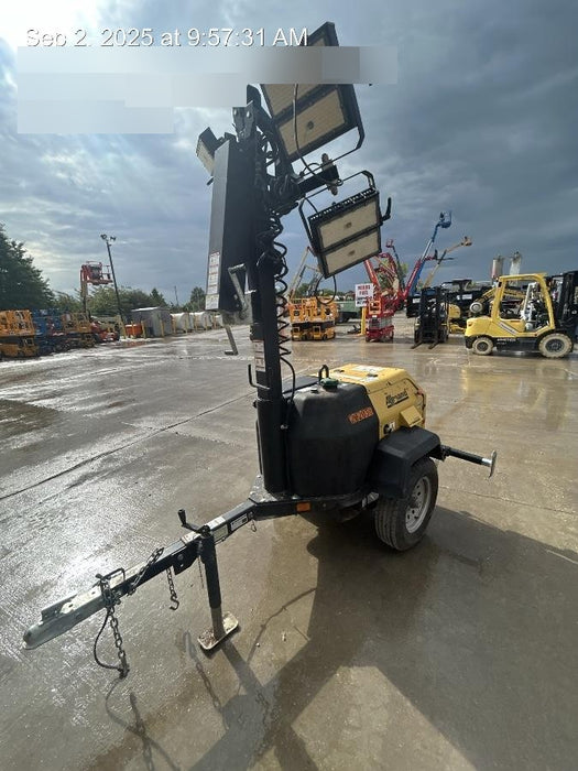 2022 Allmand NLV3GR (4) LED Light Fixture 350W, 23' Vertical Mast, 3kW Prime, Towable, Deep Sea L401, Leveling Jacks, Yanmar T4F 5.8hp