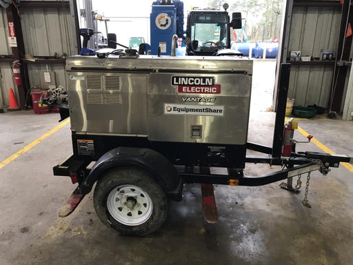 2019 Lincoln Electric Vantage 322 Welder Ready-Pak 3, Two wheel trailer, Fender and Light kit, Cable Rack