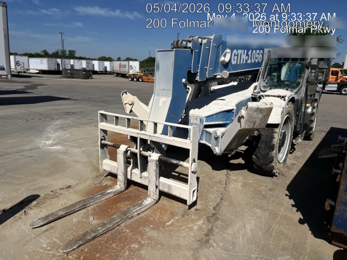 2019 Genie GTH-1056 Cab/Heat/AC, Solid RT Tires, LED Work Lights, Beacon 60" QA Carriage, 60" Forks