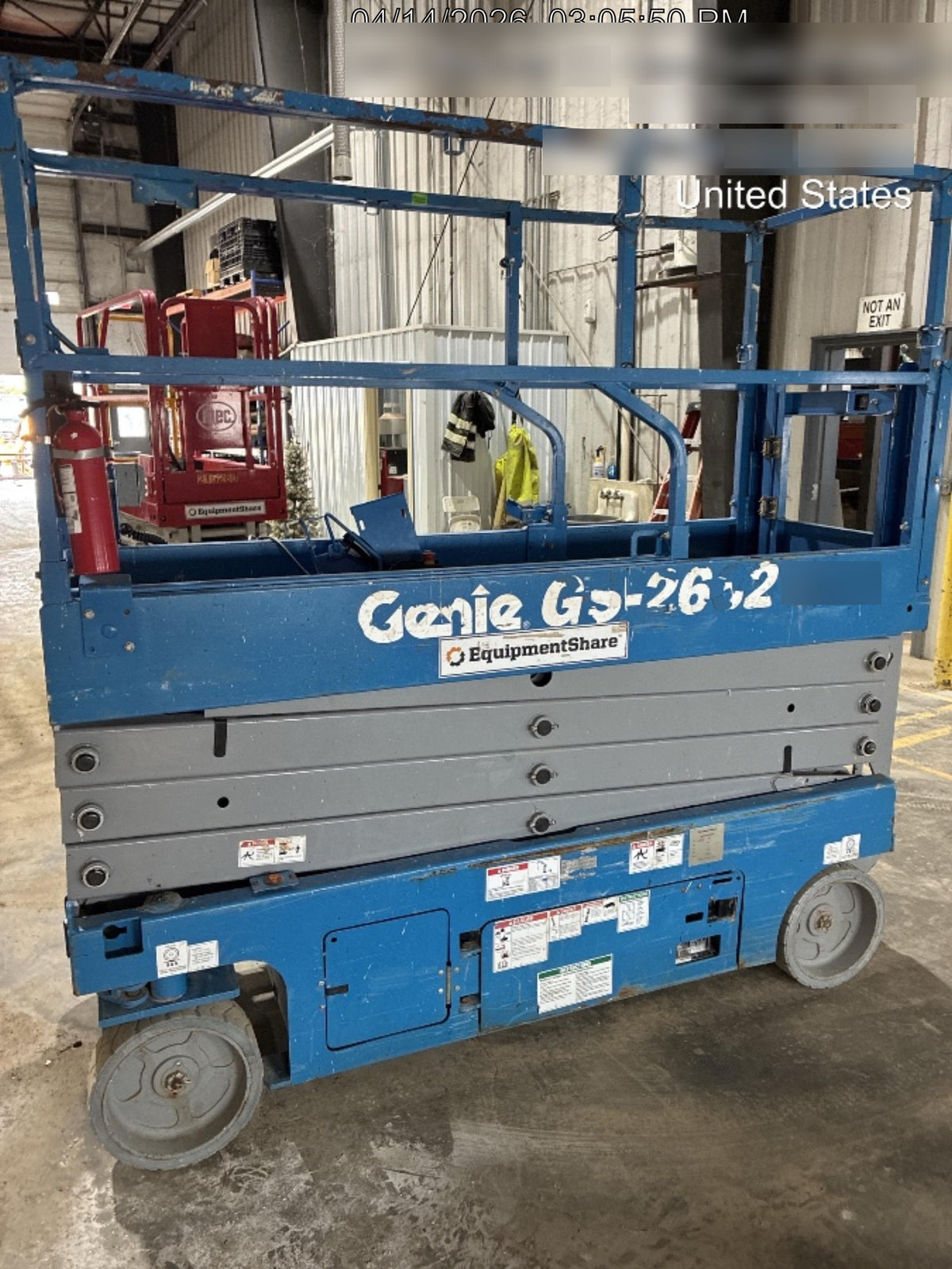 2018 Genie GS-2632 Genie GS-2632 w/Fixed Rail, Chain Entry