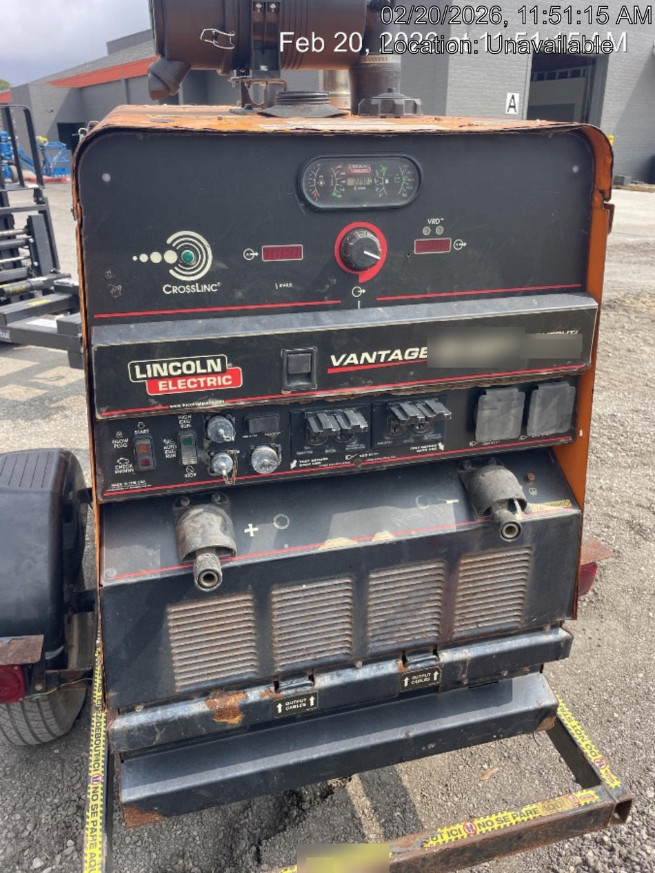 2022 Lincoln Electric Vantage 549X Crosslink Technology, Trailer Mounted