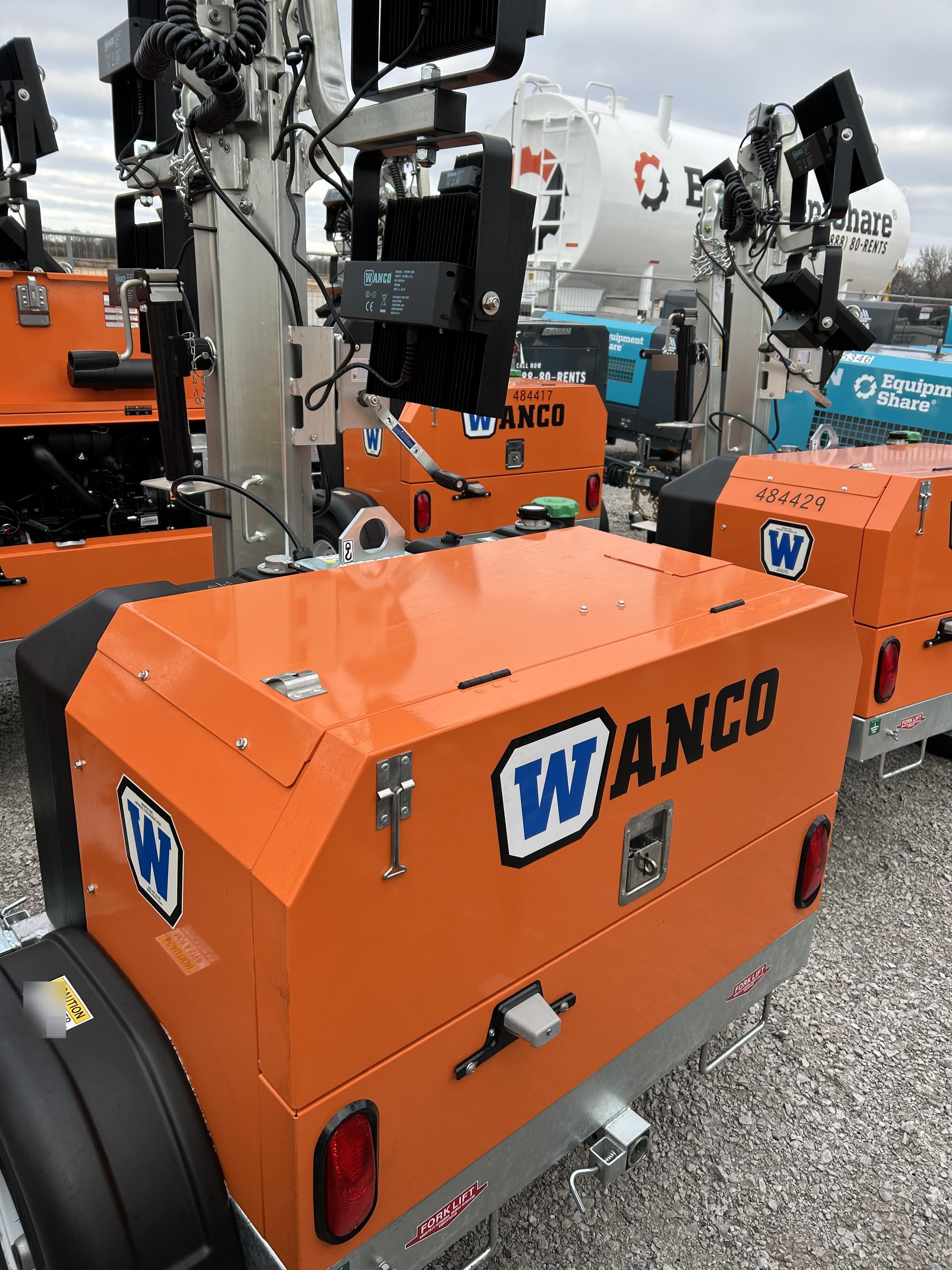 2025 Wanco WLTT-4MM4K Diesel, Mitsubishi L2E, 9.0HP @1800 rpm, Deep Sea Controller, Shore Power Plug, Auto Start, (4) 350W LED Floodlights, 4kW Generator, 60 Gal Fuel Tank, 2" Ball, T3