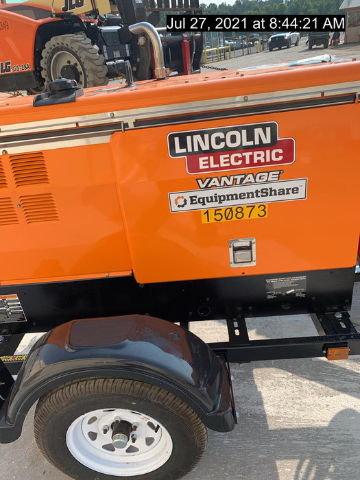 2021 Lincoln Electric Vantage 322 Vantage 322 Ready Pak 3 w/ Telematics & Decals, ORANGE (includes trailer, cable rack, fender light kit)