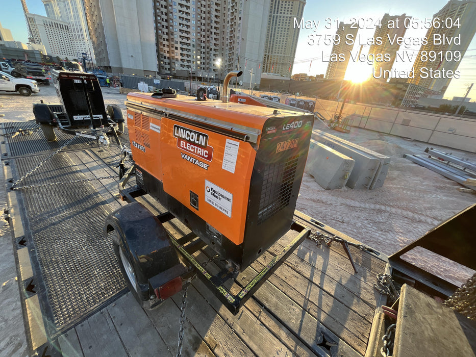 2022 Lincoln Electric LE400 Kubota V1505, Trlr, Cable Rack, Light Kit, ES Decals, T3