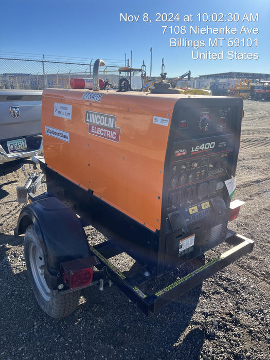 2022 Lincoln Electric LE400 Kubota V1505, Trlr, Cable Rack, Light Kit, ES Decals, T3