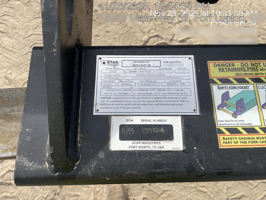 2025 STAR INDUSTRIES M1360B - Star JIB Boom