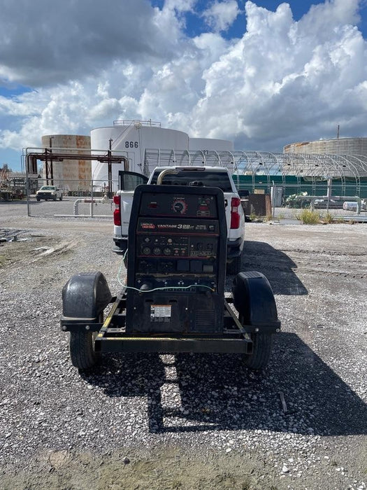 2019 Lincoln Electric Vantage 322 Welder Ready-Pak 3, Two wheel trailer, Fender and Light kit, Cable Rack
