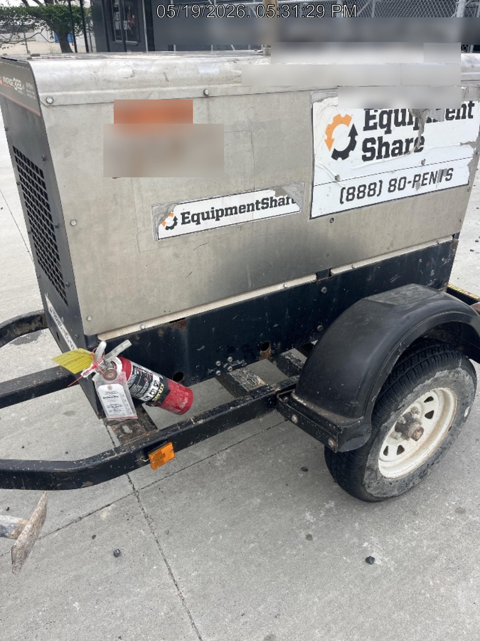 2019 Lincoln Electric Vantage 322 Welder Ready-Pak 3, Two wheel trailer, Fender and Light kit, Cable Rack