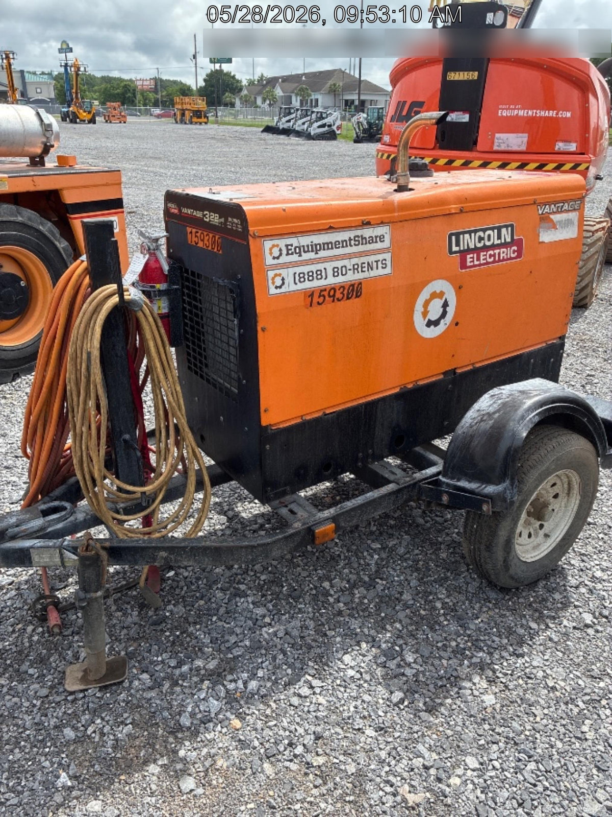 2021 Lincoln Electric Vantage 322 Vantage 322 Ready Pak 3 w/ Decals, ORANGE (includes trailer, cable rack, fender light kit) NO Telematics