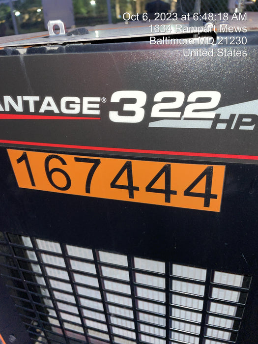 2021 Lincoln Electric Vantage 322 Vantage 322 Ready Pak 3 w/ Decals, ORANGE (includes trailer, cable rack, fender light kit) NO Telematics