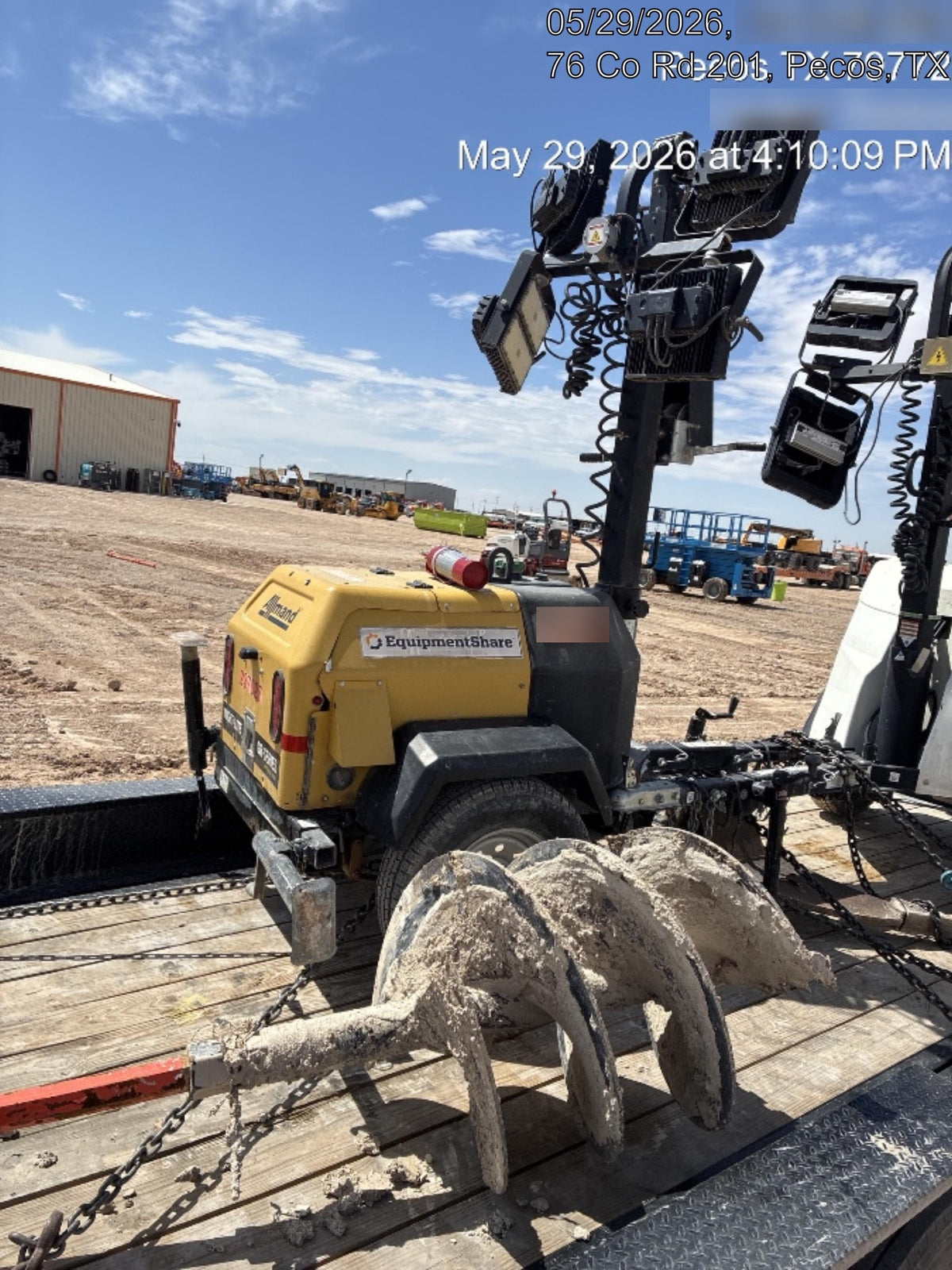 2022 Allmand NLV3GR (4) LED Light Fixture 350W, 23' Vertical Mast, 3kW Prime, Towable, Deep Sea L401, Leveling Jacks, Yanmar T4F 5.8hp