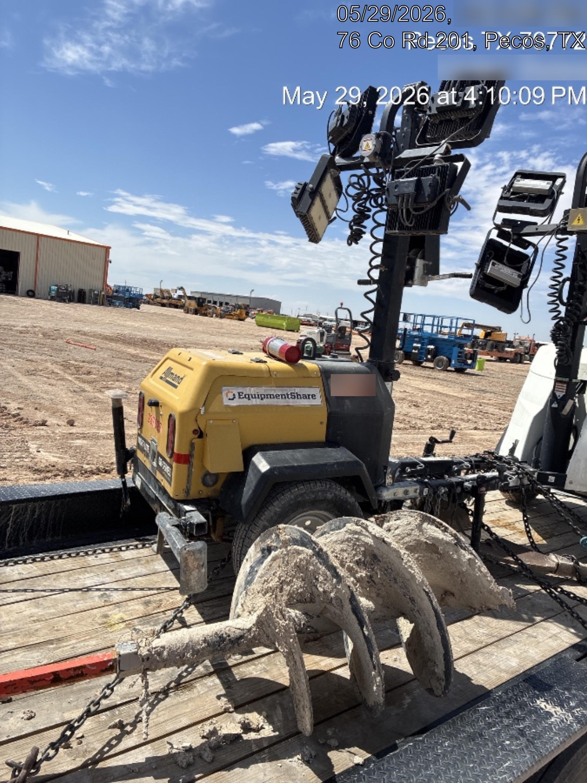 2022 Allmand NLV3GR (4) LED Light Fixture 350W, 23' Vertical Mast, 3kW Prime, Towable, Deep Sea L401, Leveling Jacks, Yanmar T4F 5.8hp