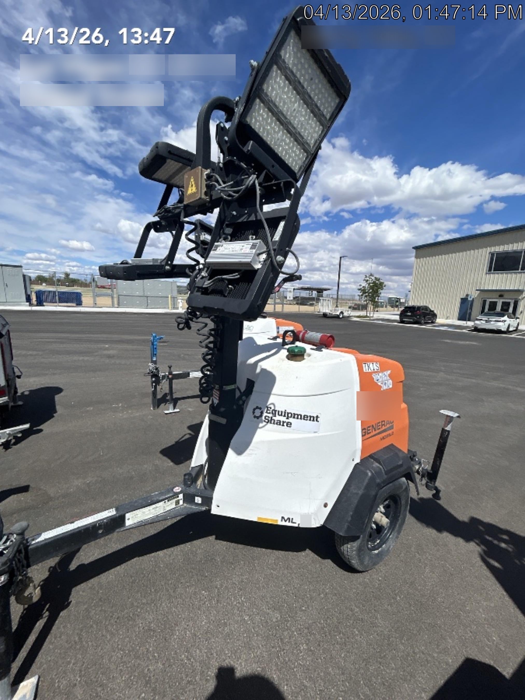 2023 Generac MLT2 Diesel, Flex Switch 120V Input, Powerzone Controller, 
(4) 320W LED Lights, 4kW Generator, 39.9 Gal Fuel Tank, 2" Ball, T3