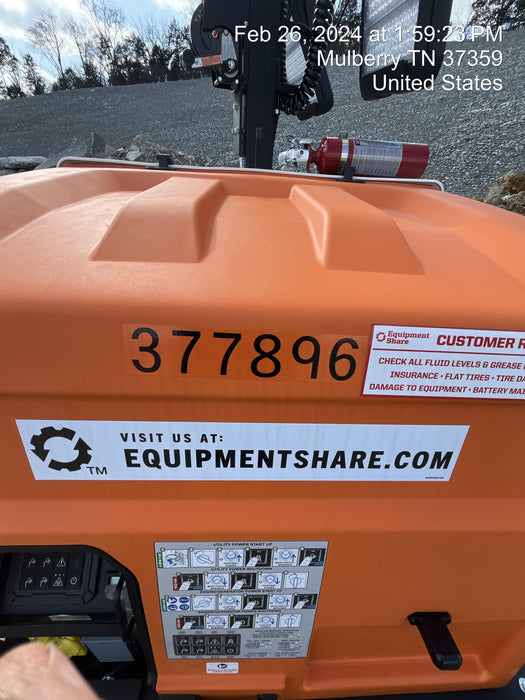 2023 Generac MLT2 Diesel, Flex Switch 120V Input, Powerzone Controller, 
(4) 320W LED Lights, 4kW Generator, 39.9 Gal Fuel Tank, 2" Ball, T3