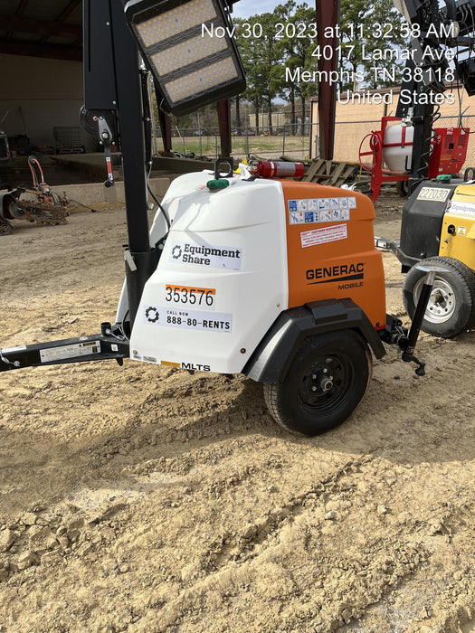 2023 Generac MLT2 Diesel, Flex Switch 120V Input, Powerzone Controller, (4) 320W LED Lights, 4kW Generator, 39.9 Gal Fuel Tank, 2" Ball, T3