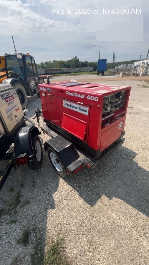 2023 Shindaiwa DGW400MDL Kubota D902 Engine, 23 HP, Dual Op Welder, Wire, Arc, Droop Stick, Tig, and CC Stick Functionality, Simulphase, 3 Phase and 1 Phase Gen Output, Single Axle NB Trlr, Slr Trckl Chrg 12V 12W, Fire Ext