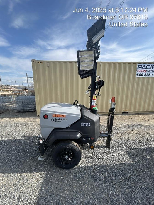 2024 Wacker Neuson LTT4 Diesel, Kohler KDW702, Deep Sea Controller, Auto Start, LED 320W, Bypass Outlet, T3