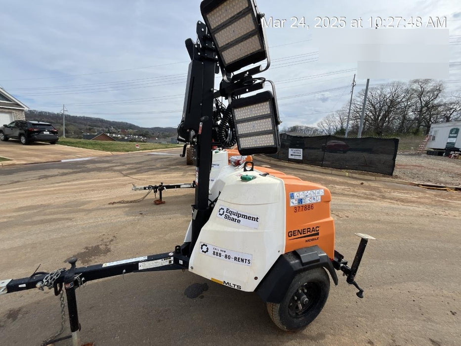 2023 Generac MLT2 Diesel, Flex Switch 120V Input, Powerzone Controller, 
(4) 320W LED Lights, 4kW Generator, 39.9 Gal Fuel Tank, 2" Ball, T3
