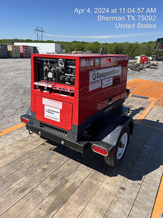 2022 Shindaiwa DGW400MDL Kubota D902 Engine, 23 HP, Dual Op Welder, Wire, Arc, Droop Stick, Tig, and CC Stick Functionality, Simulphase, 3 Phase and 1 Phase Gen Output, Single Axle NB Trlr, Slr Trckl Chrg 12V 12W, Fire Ext