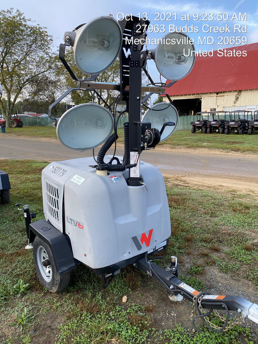 2019 Wacker Neuson LTV6L-MH Mobile Light Tower w/Fuel Level Sensor Installed