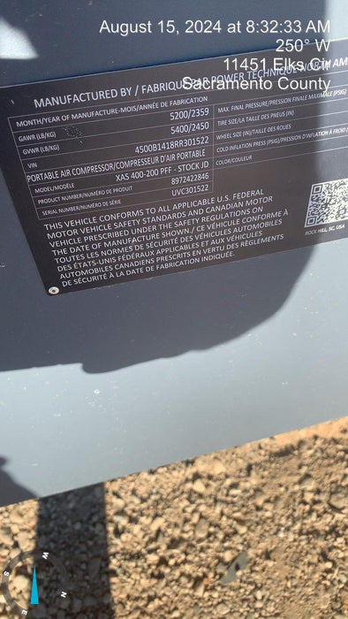 2024 ATLAS COPCO XAS 400-200 PACE PFF