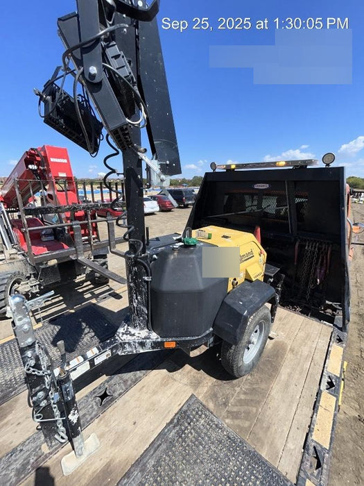 2022 Allmand NLV3GR (4) LED Light Fixture 350W, 23' Vertical Mast, 3kW Prime, Towable, ES Decals, T3