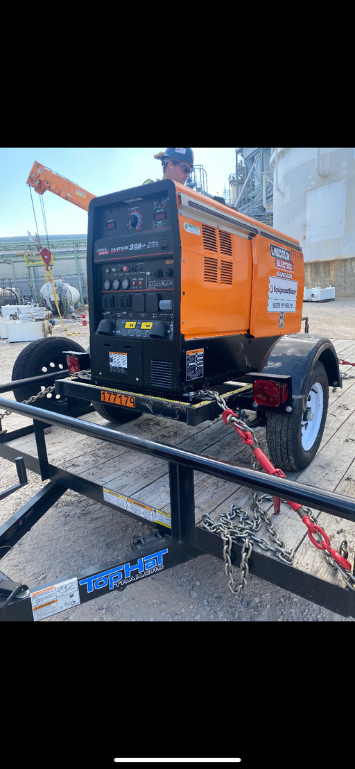 2021 Lincoln Electric Vantage 322 Vantage 322 Ready Pak 3 w/ Decals, ORANGE (includes trailer, cable rack, fender light kit) NO Telematics