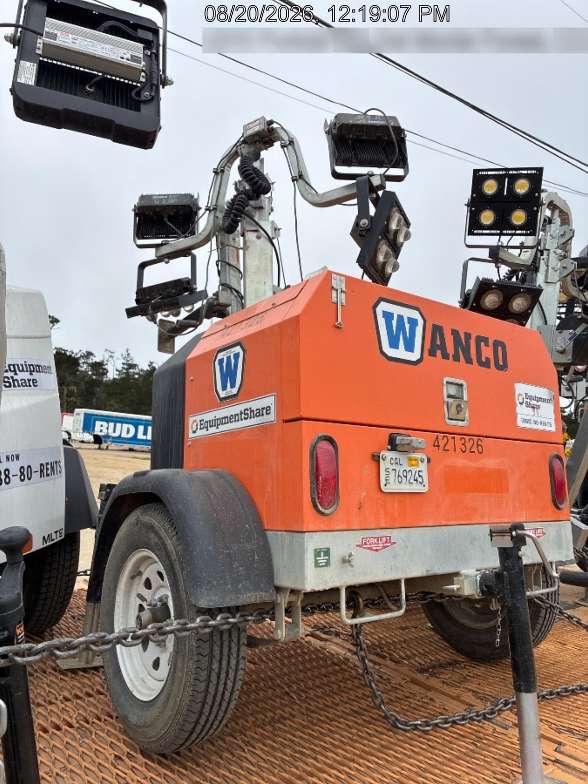 2024 Wanco WLTT-4MM4K Diesel, Deep Sea Controller, Shore Power Plug, Auto Start, (4) 350W LED Floodlights, 4kW Generator, 60 Gal Fuel Tank, 2" Ball, T3