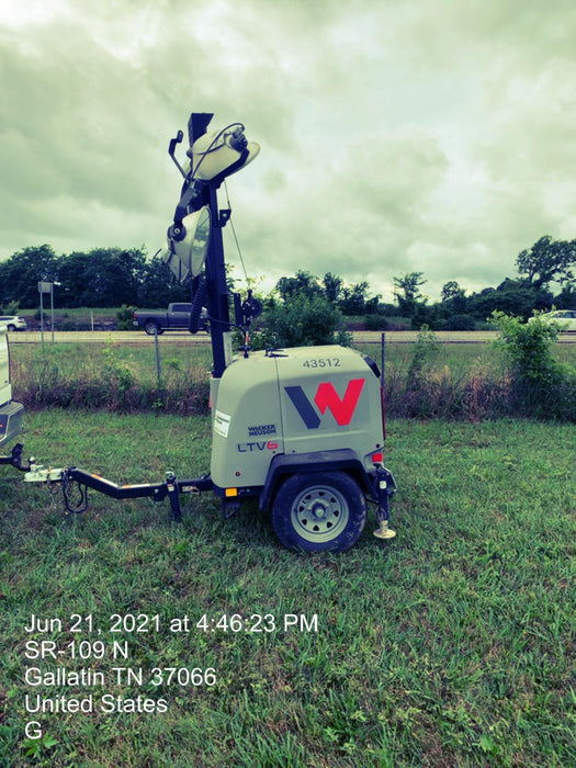 2019 Wacker Neuson LTV6L-MH Wacker Neuson LTV6L Mobile Light Tower w/Fuel Level Sensor Installed