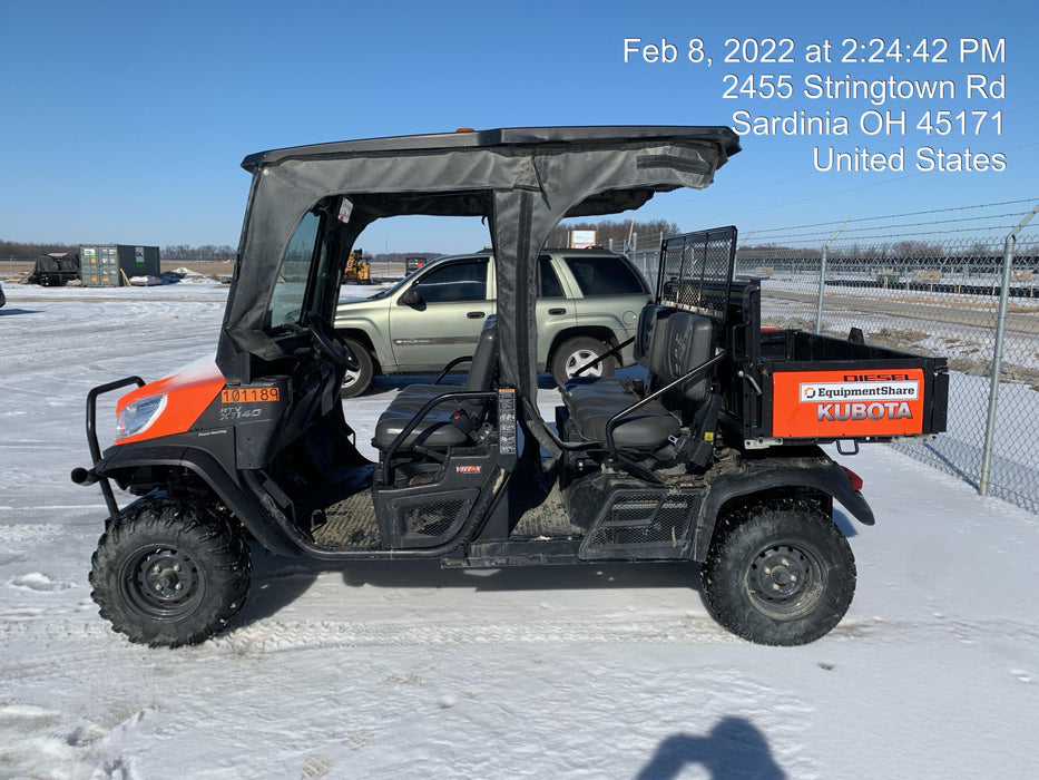 2020 Kubota RTV-X1140W-H 4WD, LED Strobe, Windshield Acrylic Clear, Plastic Canopy, Wire Harness Kit, Backup Alarm