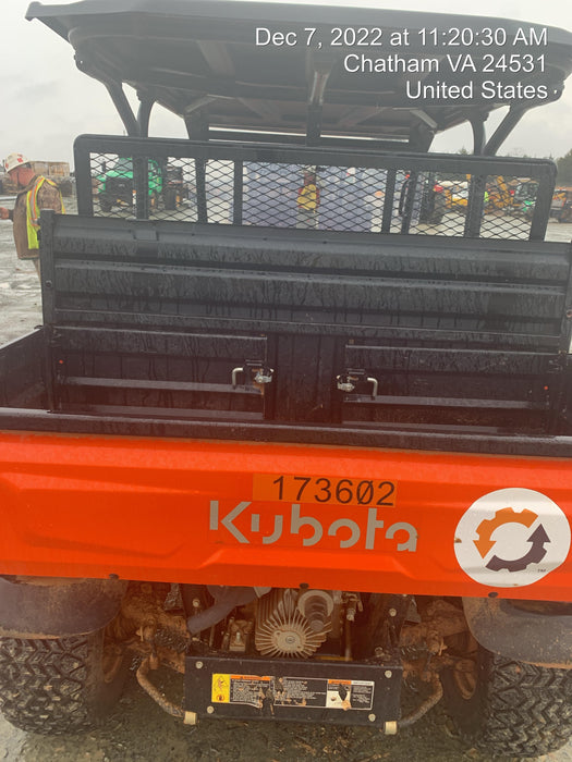 2021 Kubota RTV-X1140W-H Plastic Canopy, Windshield Acrylic Clear, LED Strobe Light, Wire Harness Kit, Back up Alarm