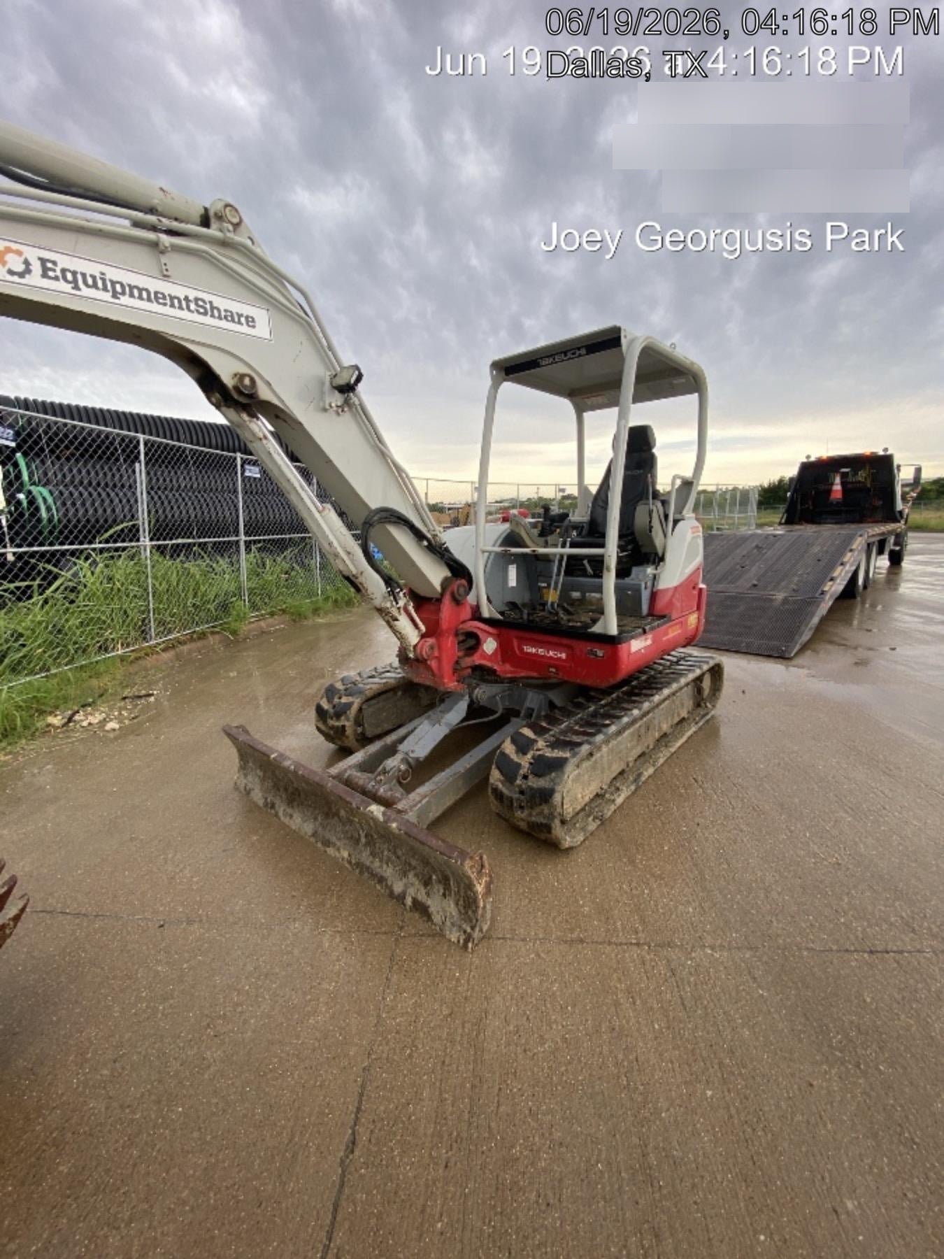 2019 Takeuchi TB260 Takeuchi TB260 Canopy w/Rubber Tracks, Auxiliary Hydraulics, Standard Blade, Manual QC