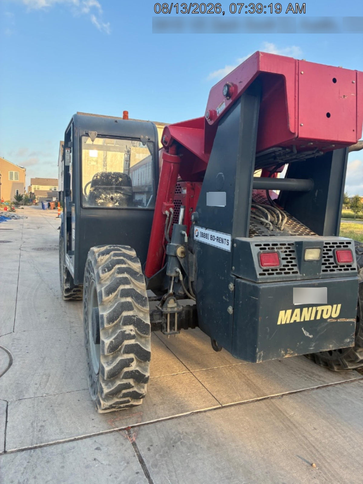 2019 Manitou MTA8044 MTA 8044 - 74 HP T4, Canopy, Worklights/Strobe, Beacon, 66" Carriage, 48" Forks, Solid Tires, Lift Hook, Aux Hydraulics