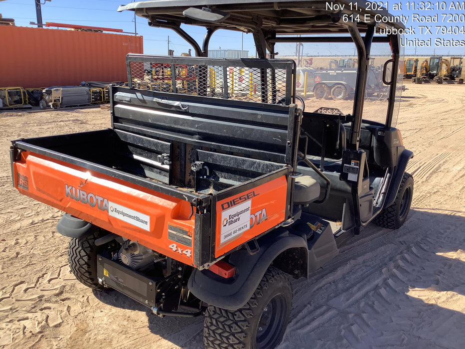 2020 Kubota RTV-X1140W-H Canopy, 4-Seater, Diesel, Windshield Acrylic Clear, LED Strobe, Backup Alarm