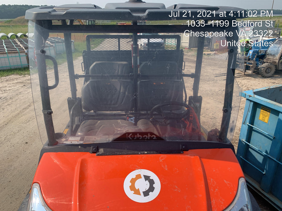 2020 Kubota RTV-X1140W-H Canopy, 4-Seater, Diesel, Windshield Acrylic Clear, Strobe Light, Backup Alarm