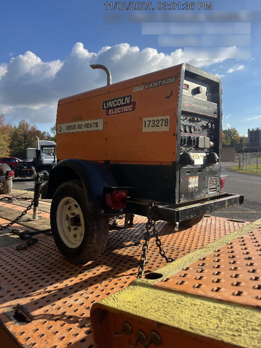 2021 Lincoln Electric Vantage 322 Vantage 322 Ready Pak 3 w/ Decals, ORANGE (includes trailer, cable rack, fender light kit) NO Telematics