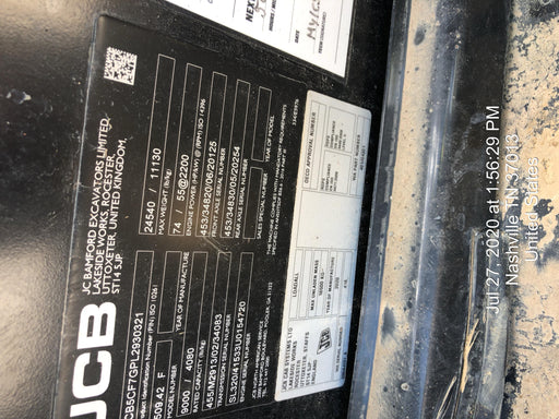 2020 JCB 509-42 Canopy, Solid Tires, Work Lights, Beacon, Aux Hydraulics, Back up Alarm, Lifting Eye, ES Decals