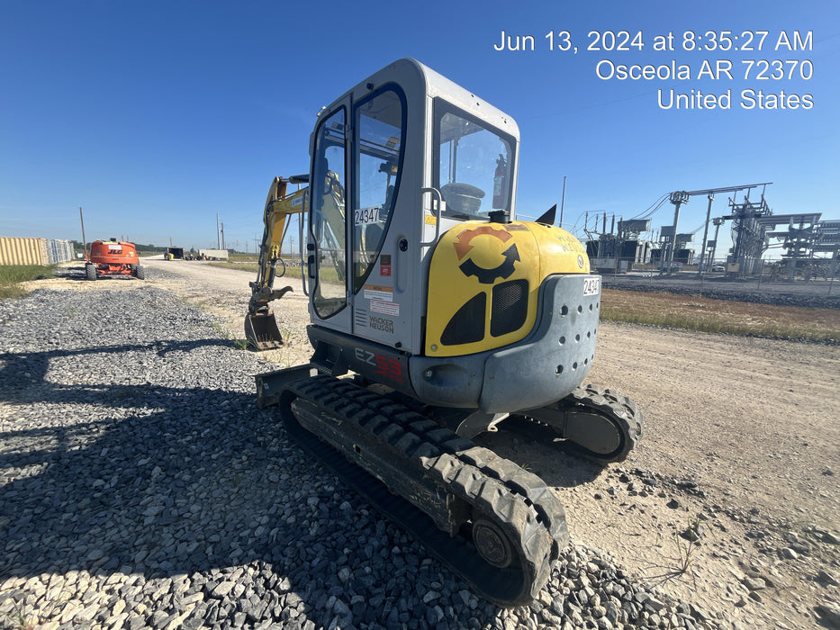 2019 Wacker Neuson EZ53 Wacker Neuson EZ53 Enclosed Cab, Rubber Tracks, Long Dipperstick, T4, VDS, Hydraulic Thumb
