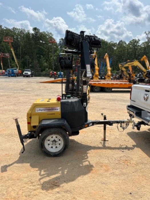 Allmand NLV3GR (4) LED Light Fixture 350W, 23' Vertical Mast, 3kW Prime, Towable, Deep Sea L401, Leveling Jacks, Yanmar T4F 5.8hp