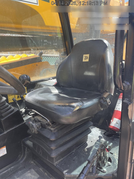 2019 JCB 512-56 Enclosed Cab, 109 HP, Solid Tires, Worklights, Beacon, Aux Hydraulics, Lifting Eye w/66" Carriage/60" Forks