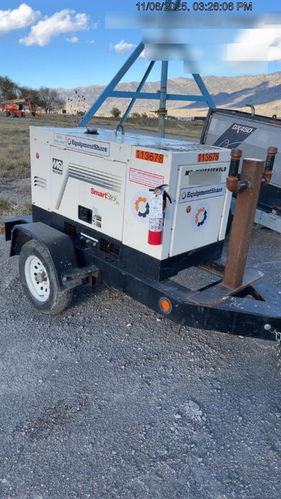 2020 Multiquip DLW400ESA4 400 amp Welder, 14kW, 120/240V, T4F Kubota, Trailer