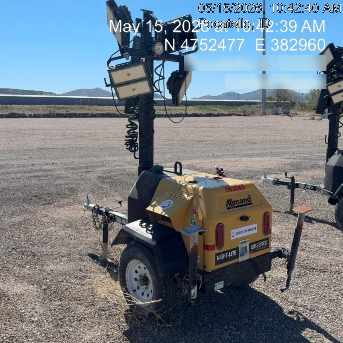 2021 Allmand NLV3GR (4) LED Light Fixture 350W, 23' Vertical Mast, 3kW Prime, Towable, Deep Sea L401, Leveling Jacks, Yanmar T4F 5.8hp