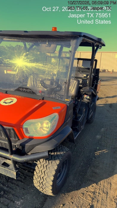 2021 Kubota RTV-X1140W-H Plastic Canopy, Windshield Acrylic Clear, LED Strobe Light, Wire Harness Kit, Back up Alarm